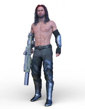 güçlü adam 3D cg render