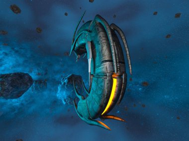 Uzay gemisi 3d cg render