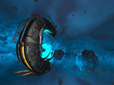 Uzay gemisi 3d cg render