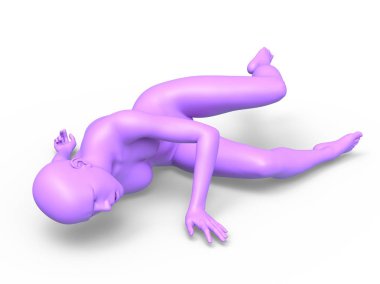 Pembe kadının 3d Cg render