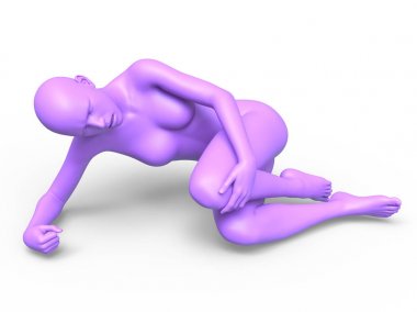 Pembe kadının 3d Cg render