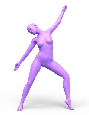 Pembe kadının 3d Cg render