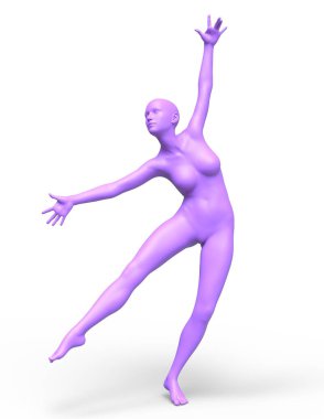 Pembe kadının 3d Cg render