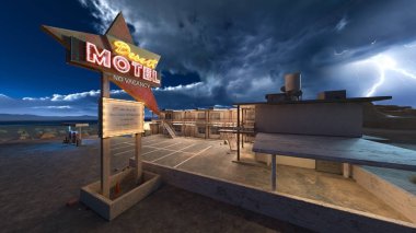 Motel 3d Cg render