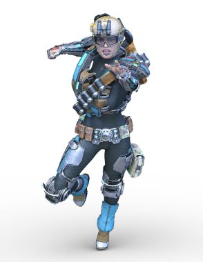 cyber kadının 3D cg işleme