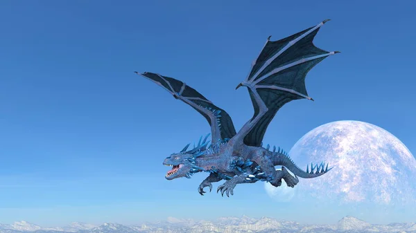 Рендеринг Flying Dragon — стоковое фото