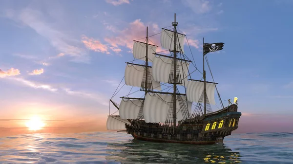 3D CG rendering of ship