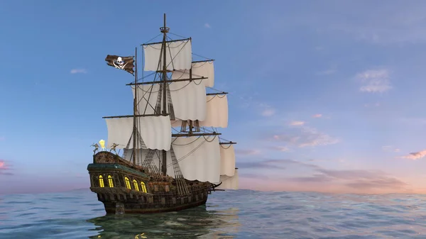 3D CG rendering of ship