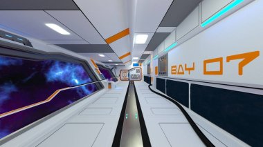 Uzay istasyonunun 3d cg görüntülemesi