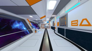 Uzay istasyonunun 3d cg görüntülemesi