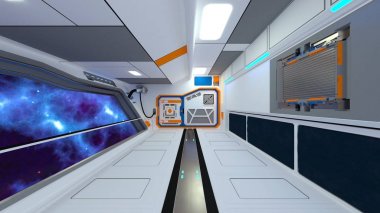 Uzay istasyonunun 3d cg görüntülemesi