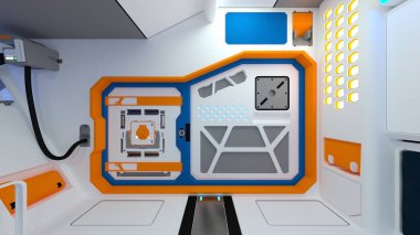 Uzay istasyonunun 3d cg görüntülemesi