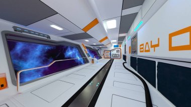 Uzay istasyonunun 3d cg görüntülemesi