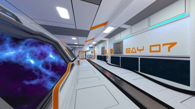 Uzay istasyonunun 3d cg görüntülemesi