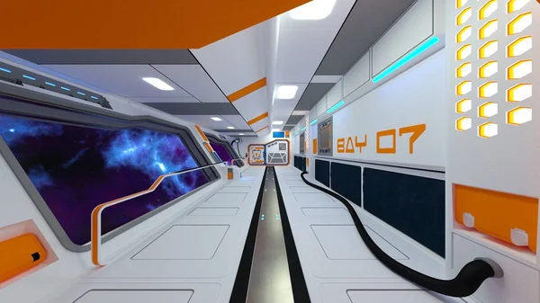 Uzay istasyonunun 3d cg görüntülemesi