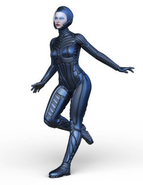 cyber kadının 3D cg işleme