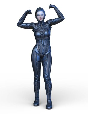 cyber kadının 3D cg işleme