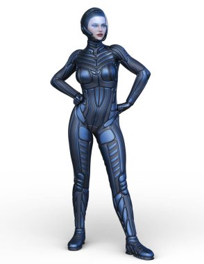 cyber kadının 3D cg işleme