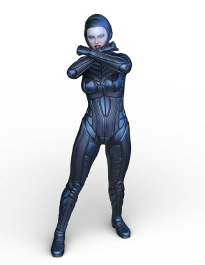 cyber kadının 3D cg işleme