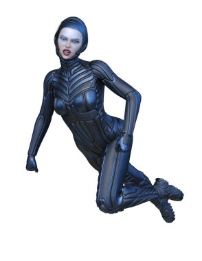 cyber kadının 3D cg işleme