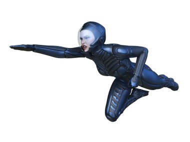 cyber kadının 3D cg işleme