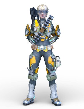 cyber kadının 3D cg işleme