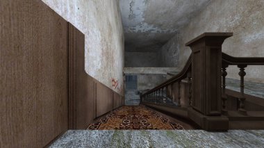 Korku evi 3d cg render