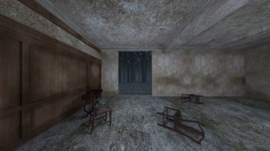 Korku evi 3d cg render