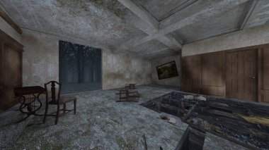 Korku evi 3d cg render