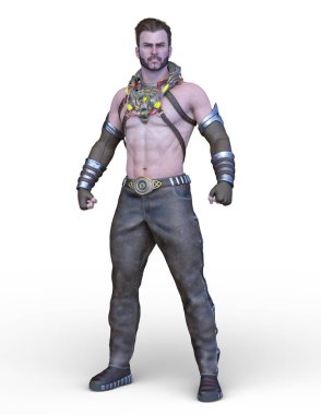güçlü adam 3D cg render