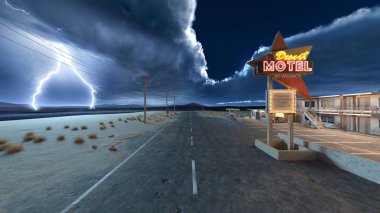Motel 3d Cg render