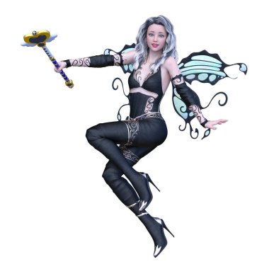 3D cg işleme bir kostüm kız