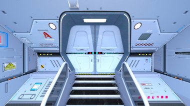 Uzay istasyonu 3d Cg render. Nasa tarafından döşenmiş bu Görüntünün Elemanları.