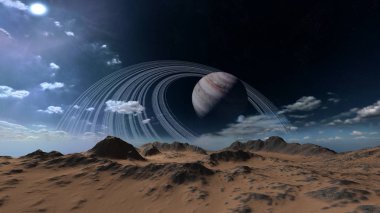 vahşi 3D CG render. NASA tarafından döşenmiş bu görüntünün elemanları.