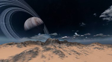 vahşi 3D CG render. NASA tarafından döşenmiş bu görüntünün elemanları.
