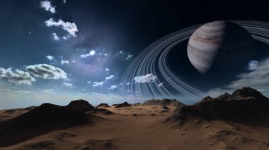 vahşi 3D CG render. NASA tarafından döşenmiş bu görüntünün elemanları.