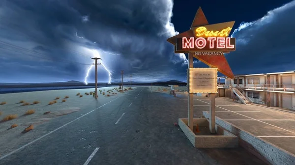 Rendering Del Motel — Foto Stock
