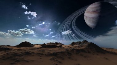 vahşi 3D CG render. NASA tarafından döşenmiş bu görüntünün elemanları.