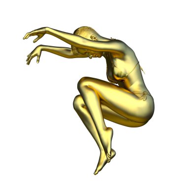 kadın heykelinin 3D cg işleme