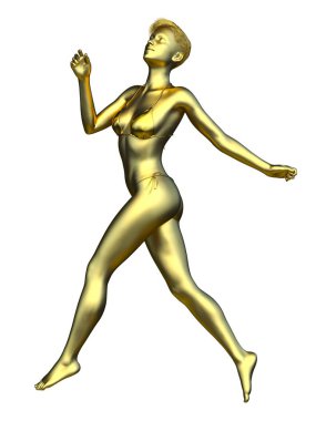 kadın heykelinin 3D cg işleme