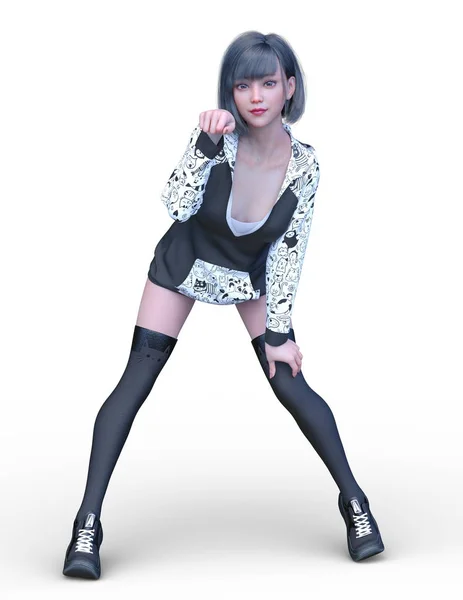 Rendering Della Ragazza Costume — Foto Stock