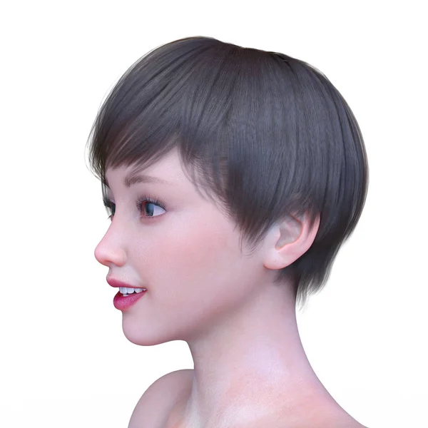 Rendering Woman Face — Stock Photo, Image