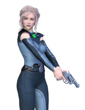 3D cg işleme bir kostüm kız