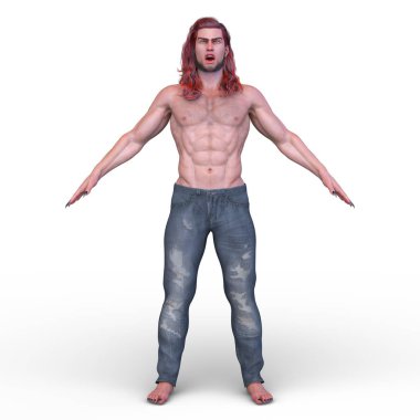 güçlü adam 3D cg render
