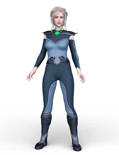 Rendering Della Ragazza Costume — Foto Stock