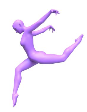 Pembe kadının 3d Cg render