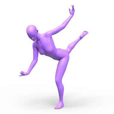 Pembe kadının 3d Cg render