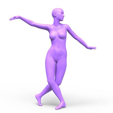 Pembe kadının 3d Cg render