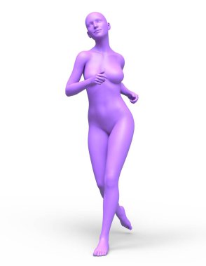 Pembe kadının 3d Cg render