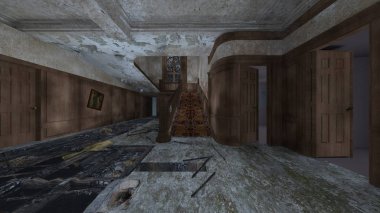 Korku evi 3d cg render